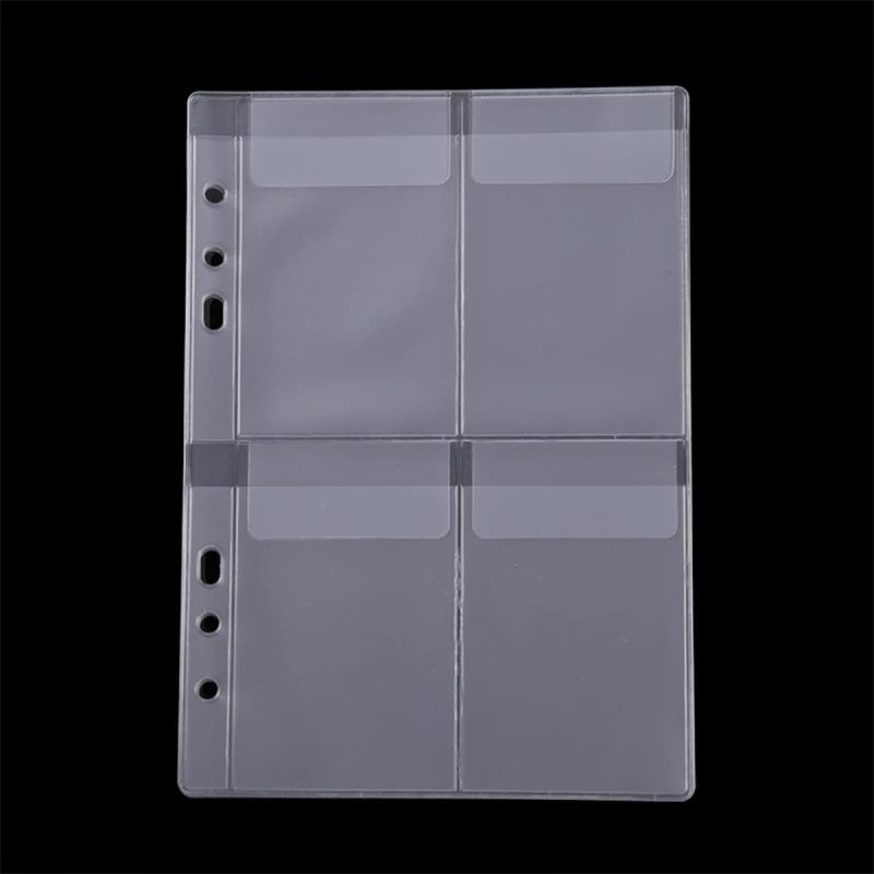 BAOFALI 10 Pack A5 Size Plastic Binder Pockets,6 Holes Waterproof PVC Folders Loose Leaf Bag forBudgeting Loose Leaf Bags Planner Insert Pouches Photo,Document, Stamp & Die Storage Bills Organizer - Image 3